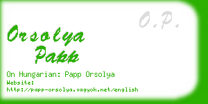 orsolya papp business card